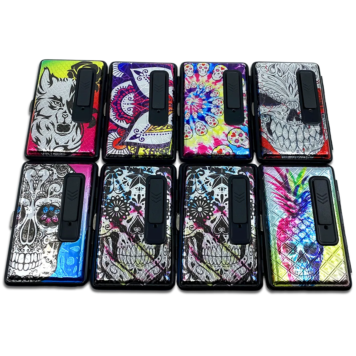 100s Cigarette Case with USB Coil Lighter - 8 Pieces Per Retail Ready Display 23303