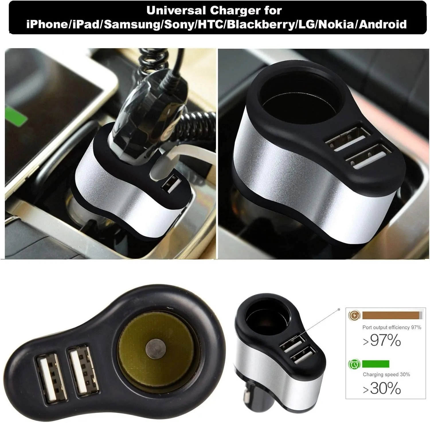2 Port Dual Car Charger