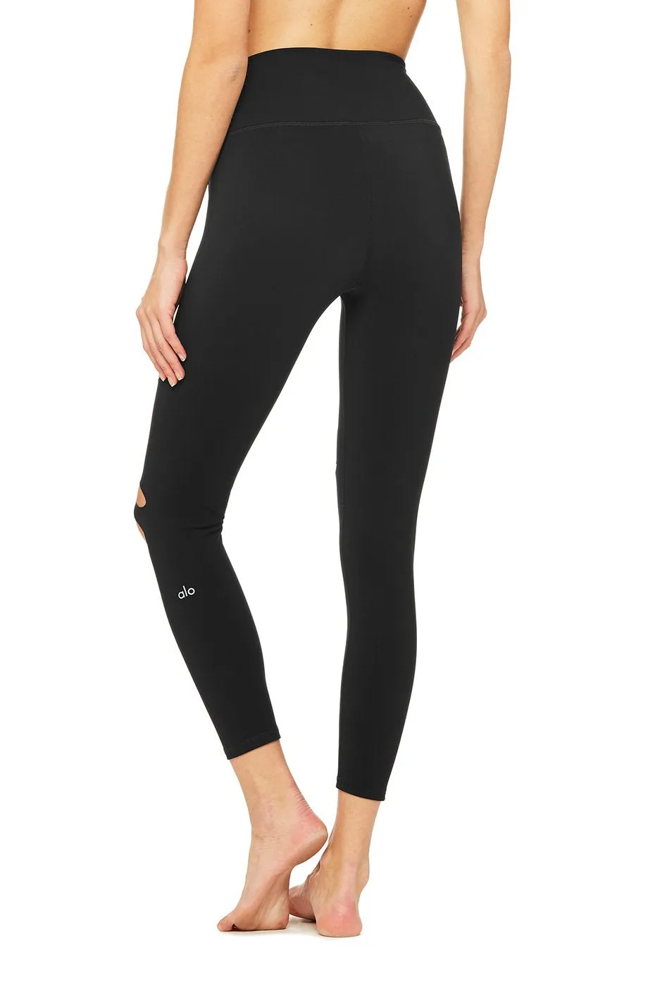 7/8 High-Waist Ripped Warrior - Black
