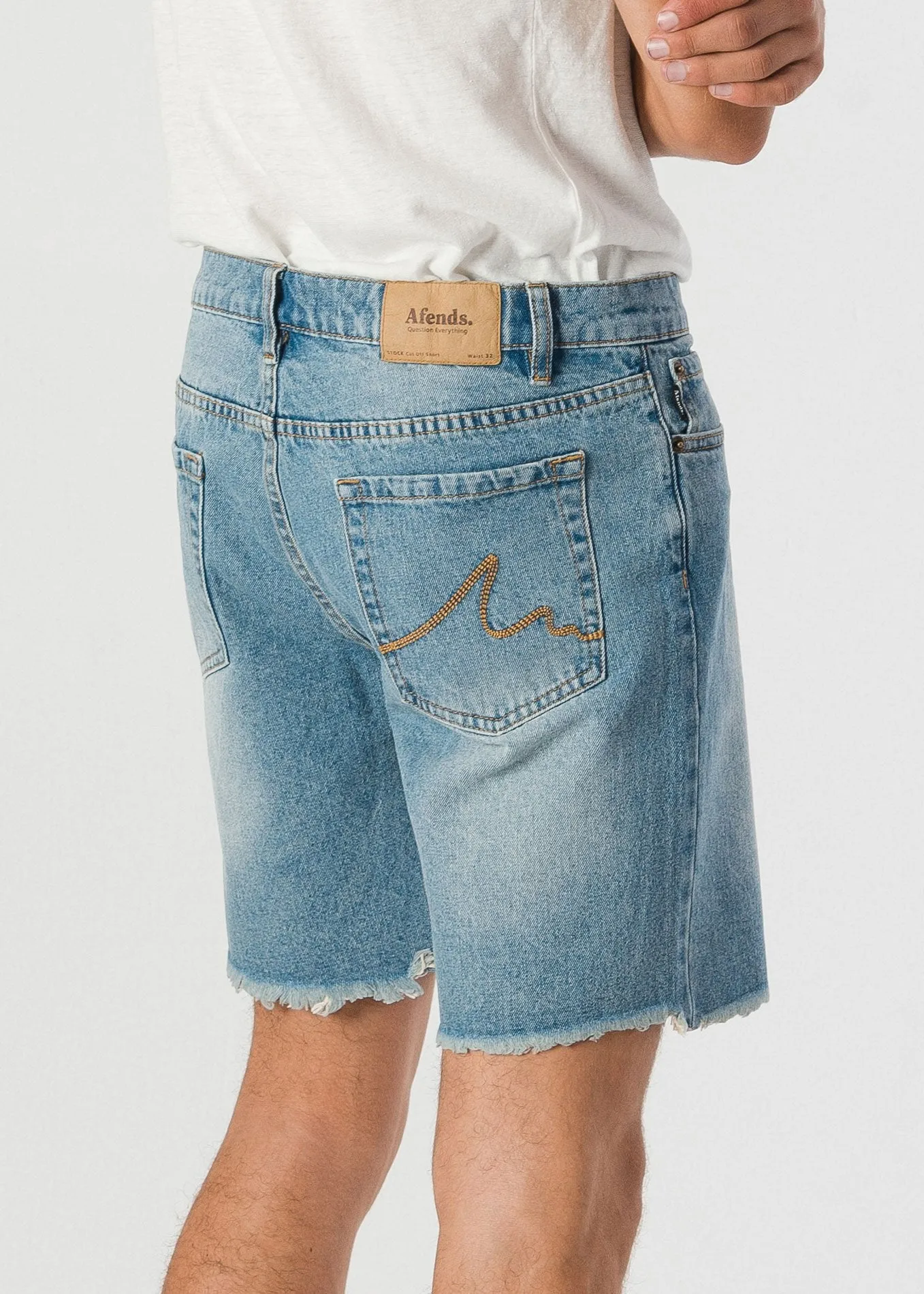 Afends Mens Stock - Cut Off Denim Short
