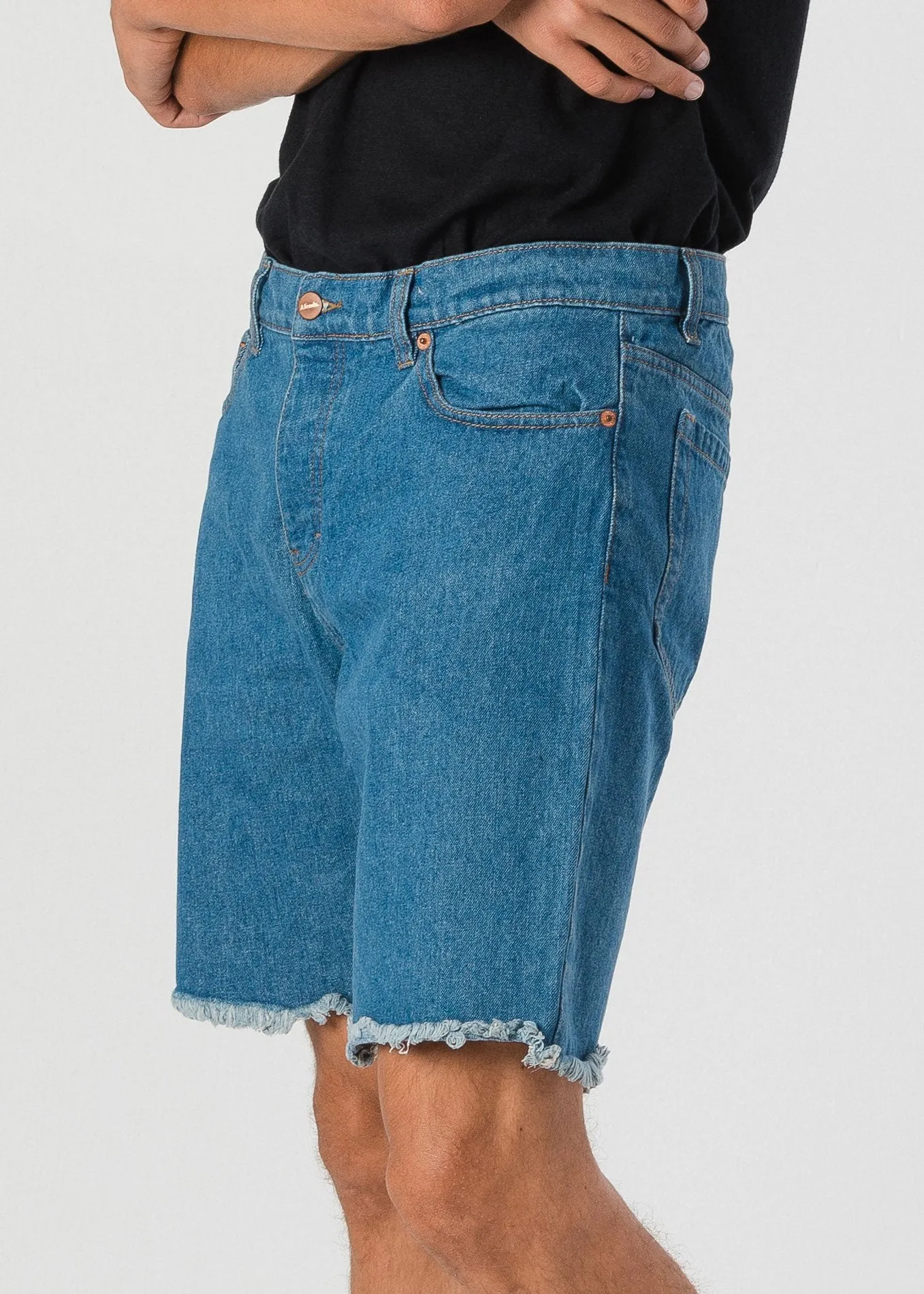 Afends Mens Stock - Cut Off Denim Short