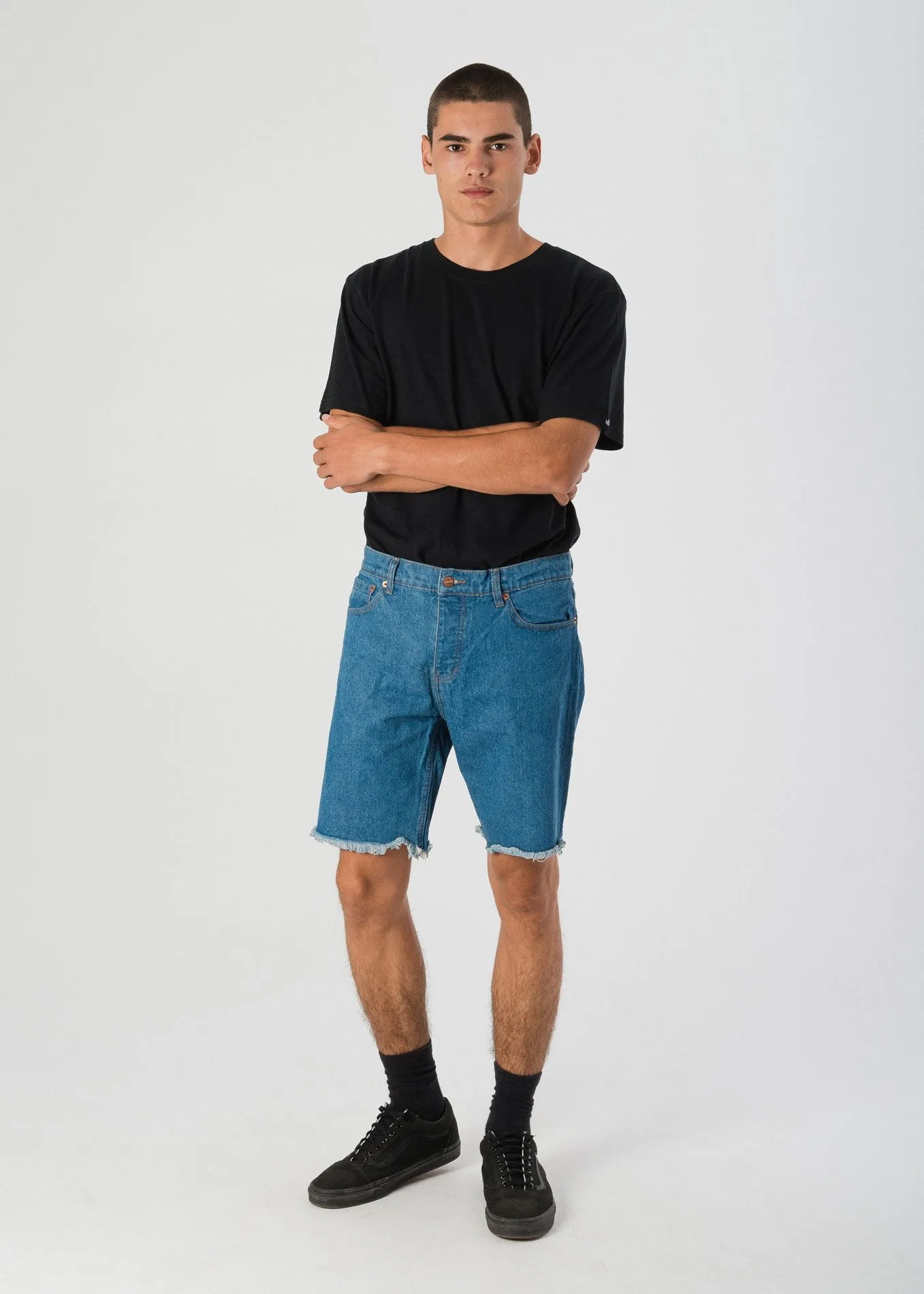 Afends Mens Stock - Cut Off Denim Short