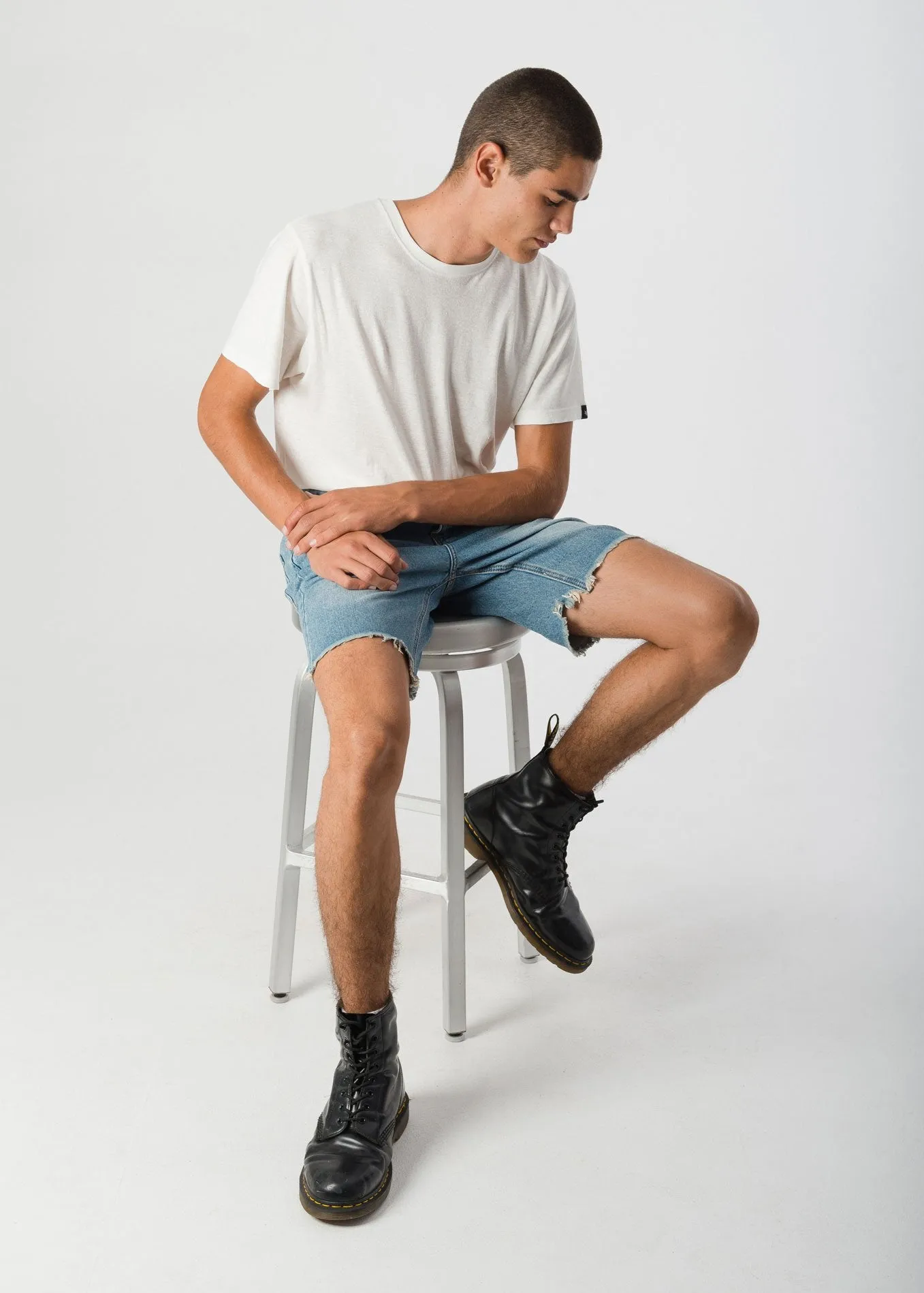 Afends Mens Stock - Cut Off Denim Short