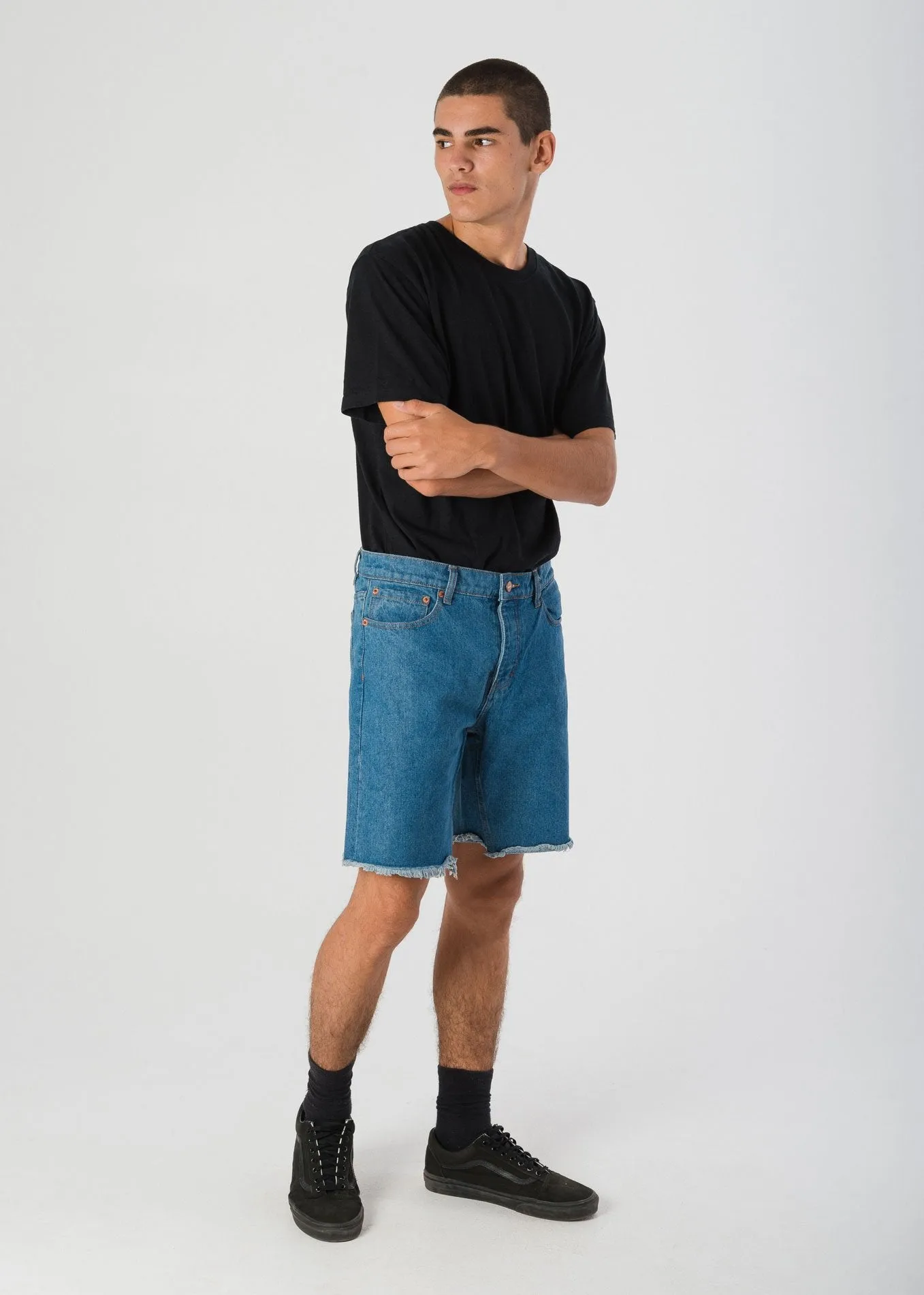 Afends Mens Stock - Cut Off Denim Short