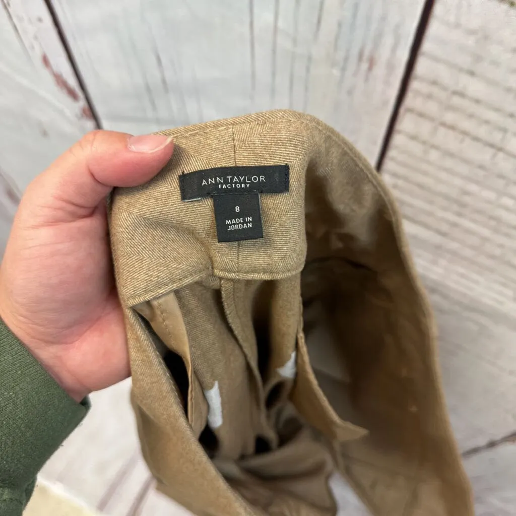 ANN TAYLOR FACTORY PANT BRUSHED PANTS SZ 8 TCC