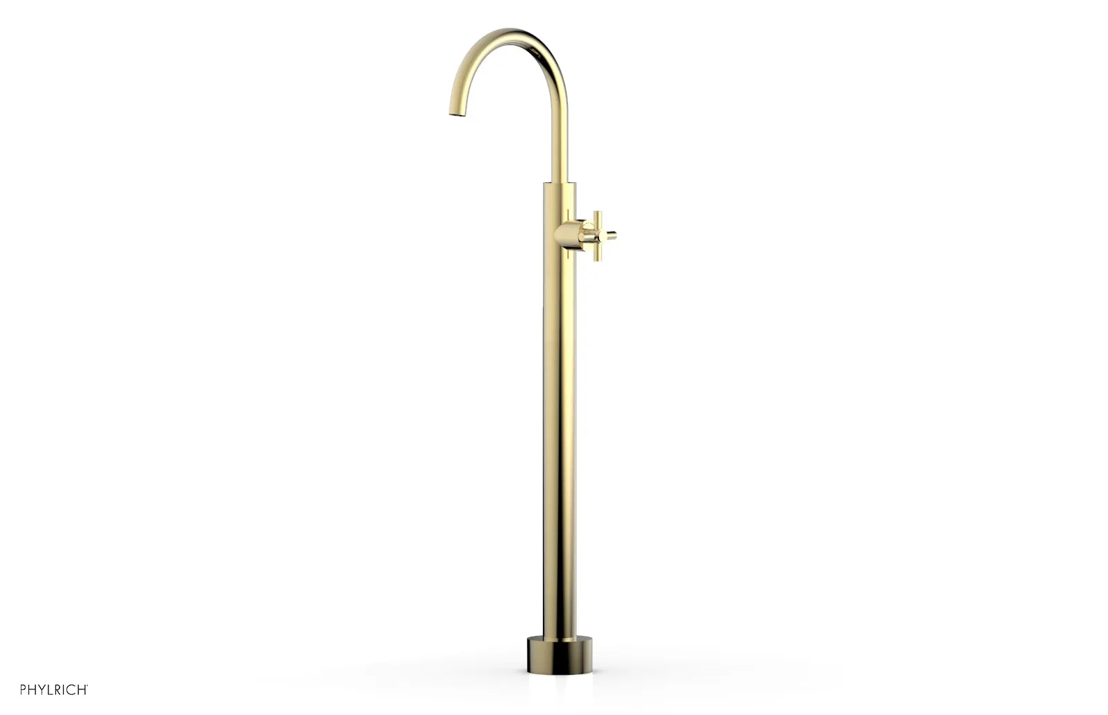 BASIC Tall Floor Mount Tub Filler - Cross Handle D131-44-02