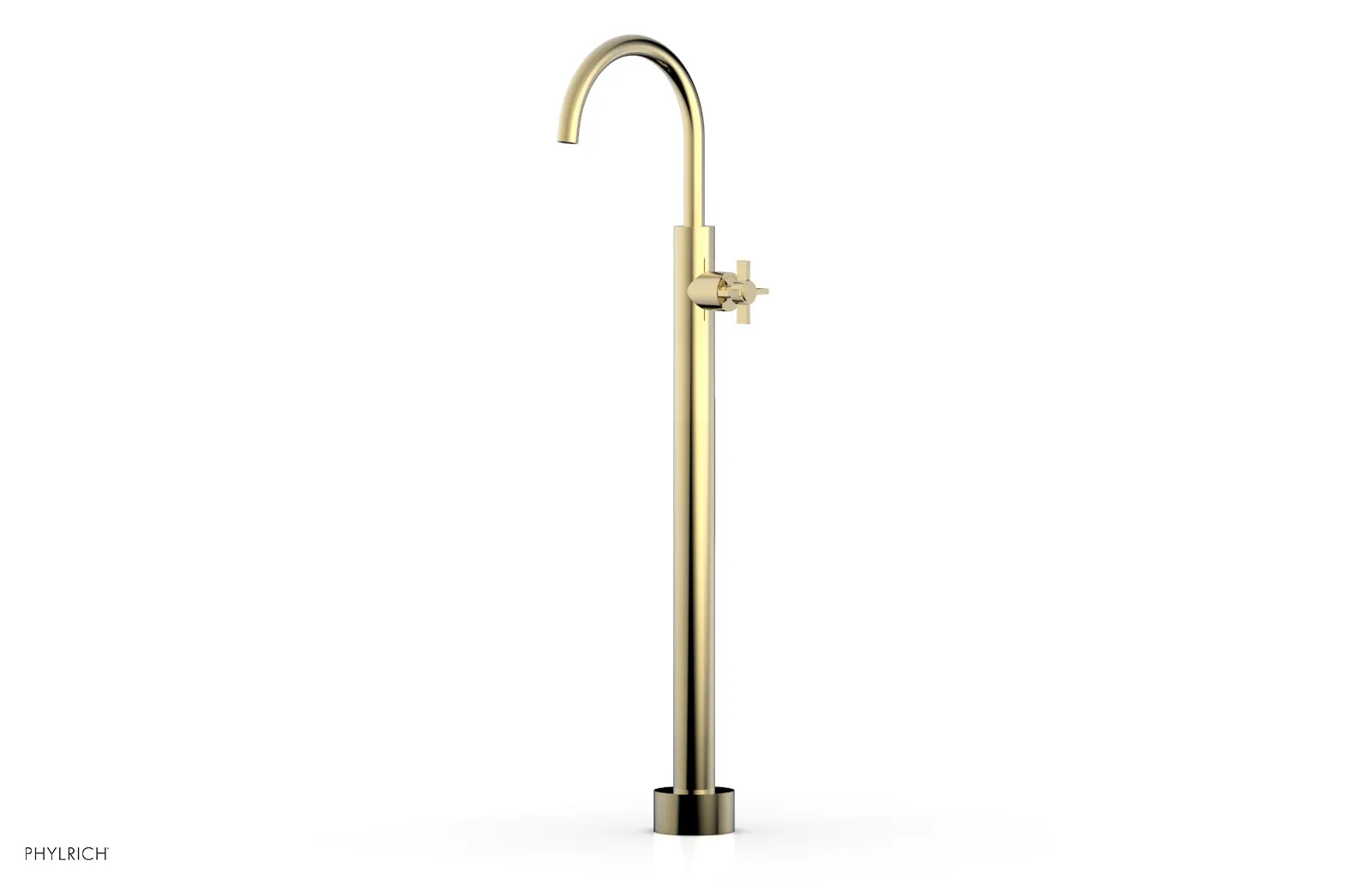 BASIC Tall Floor Mount Tub Filler - Cross Handle D132-44-02