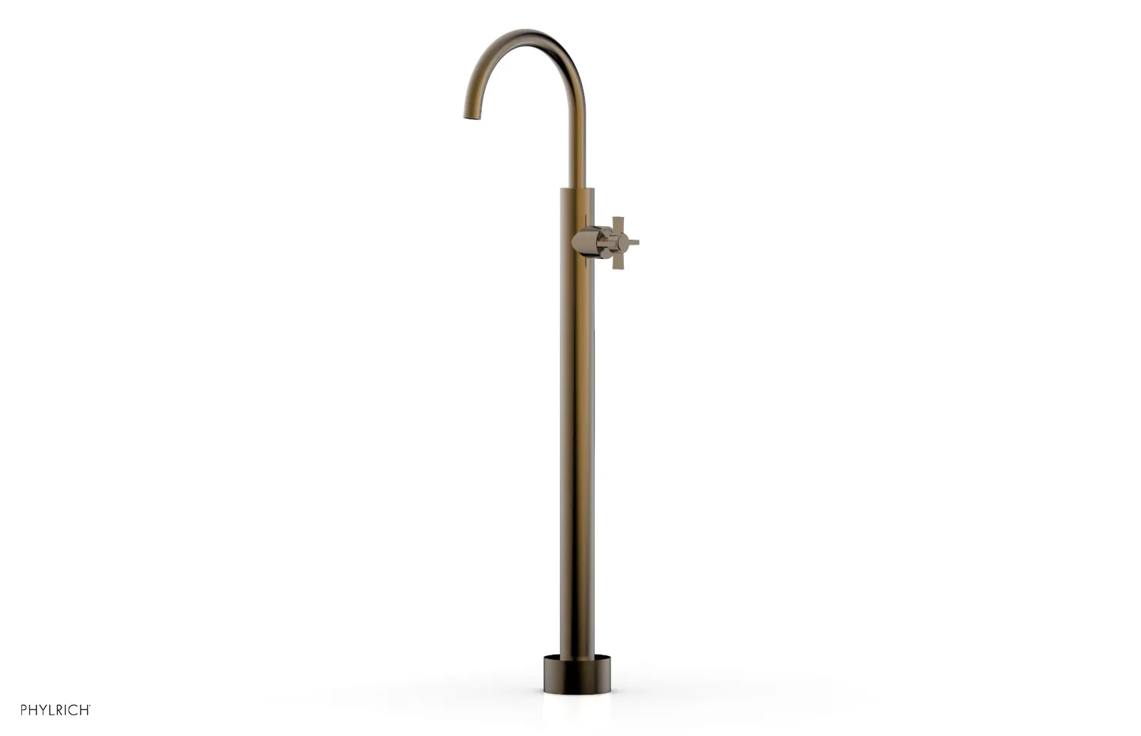 BASIC Tall Floor Mount Tub Filler - Cross Handle D132-44-02