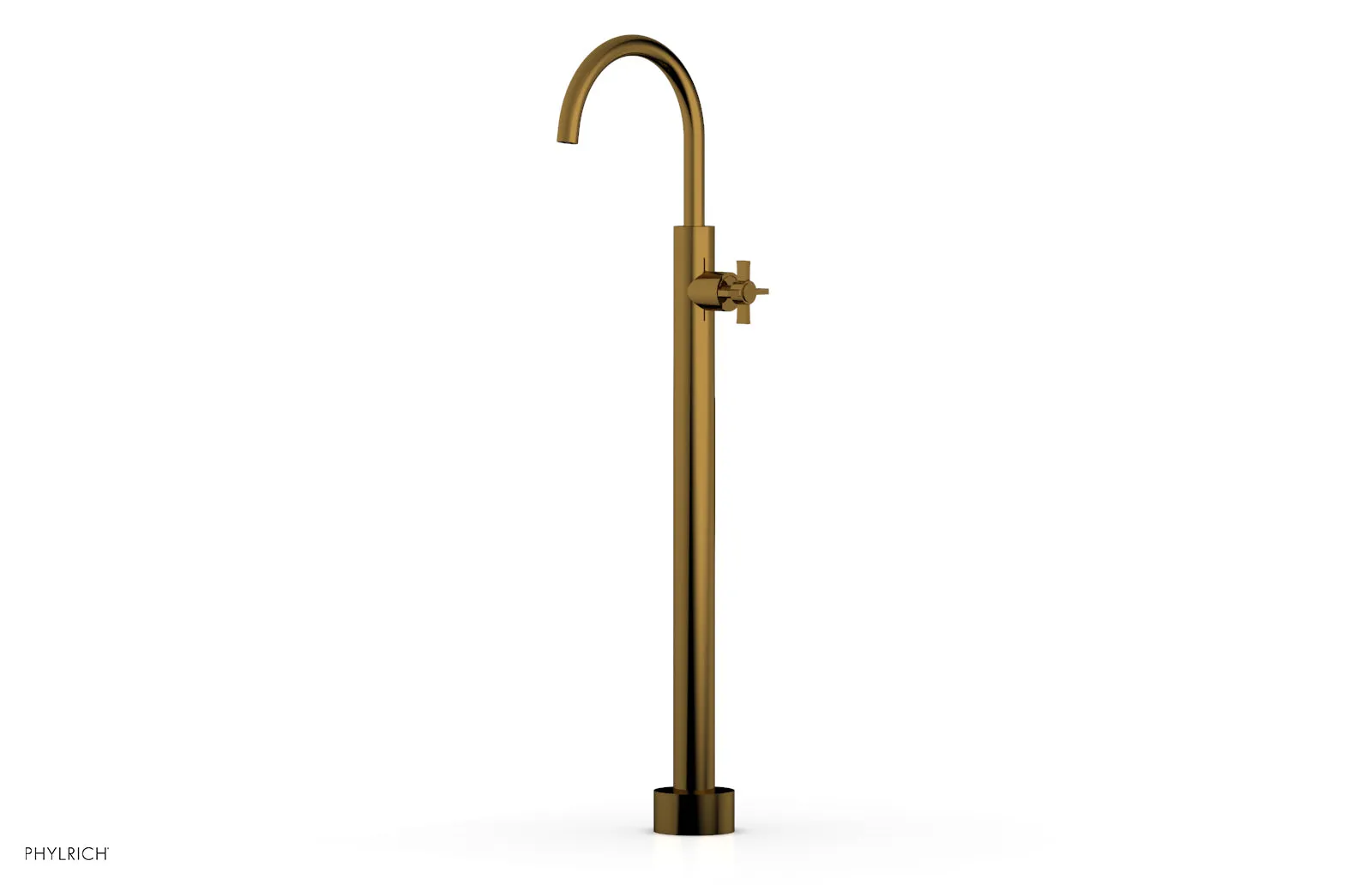 BASIC Tall Floor Mount Tub Filler - Cross Handle D132-44-02