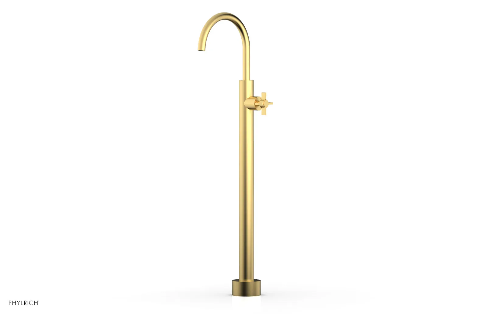 BASIC Tall Floor Mount Tub Filler - Cross Handle D132-44-02