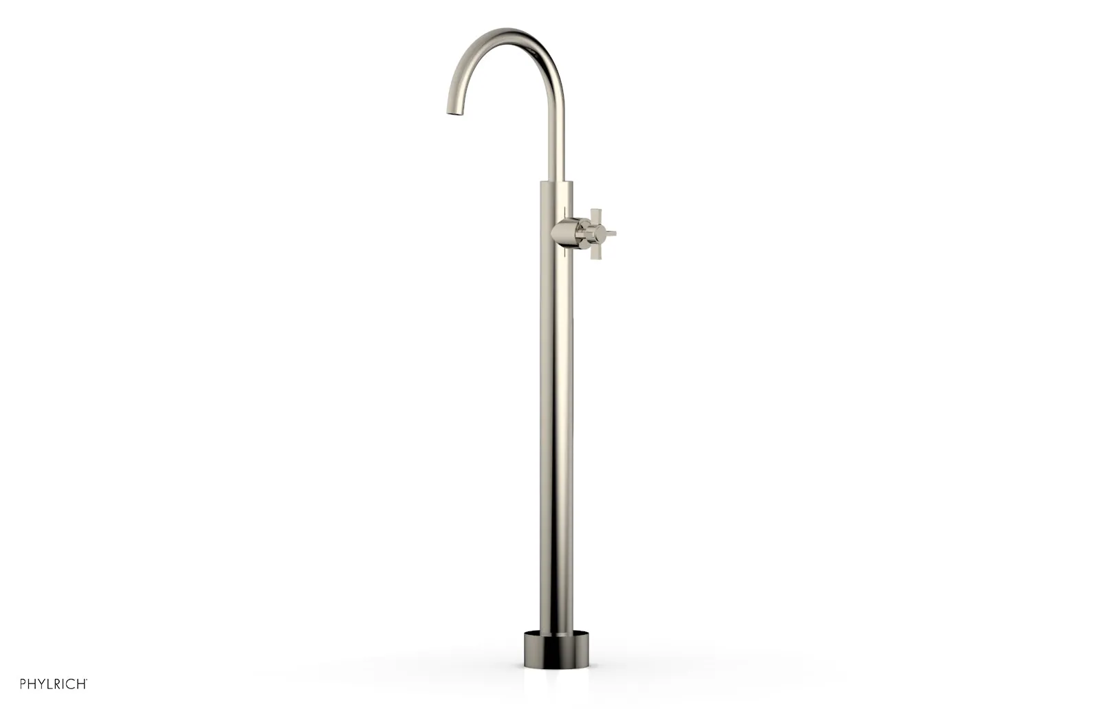 BASIC Tall Floor Mount Tub Filler - Cross Handle D132-44-02