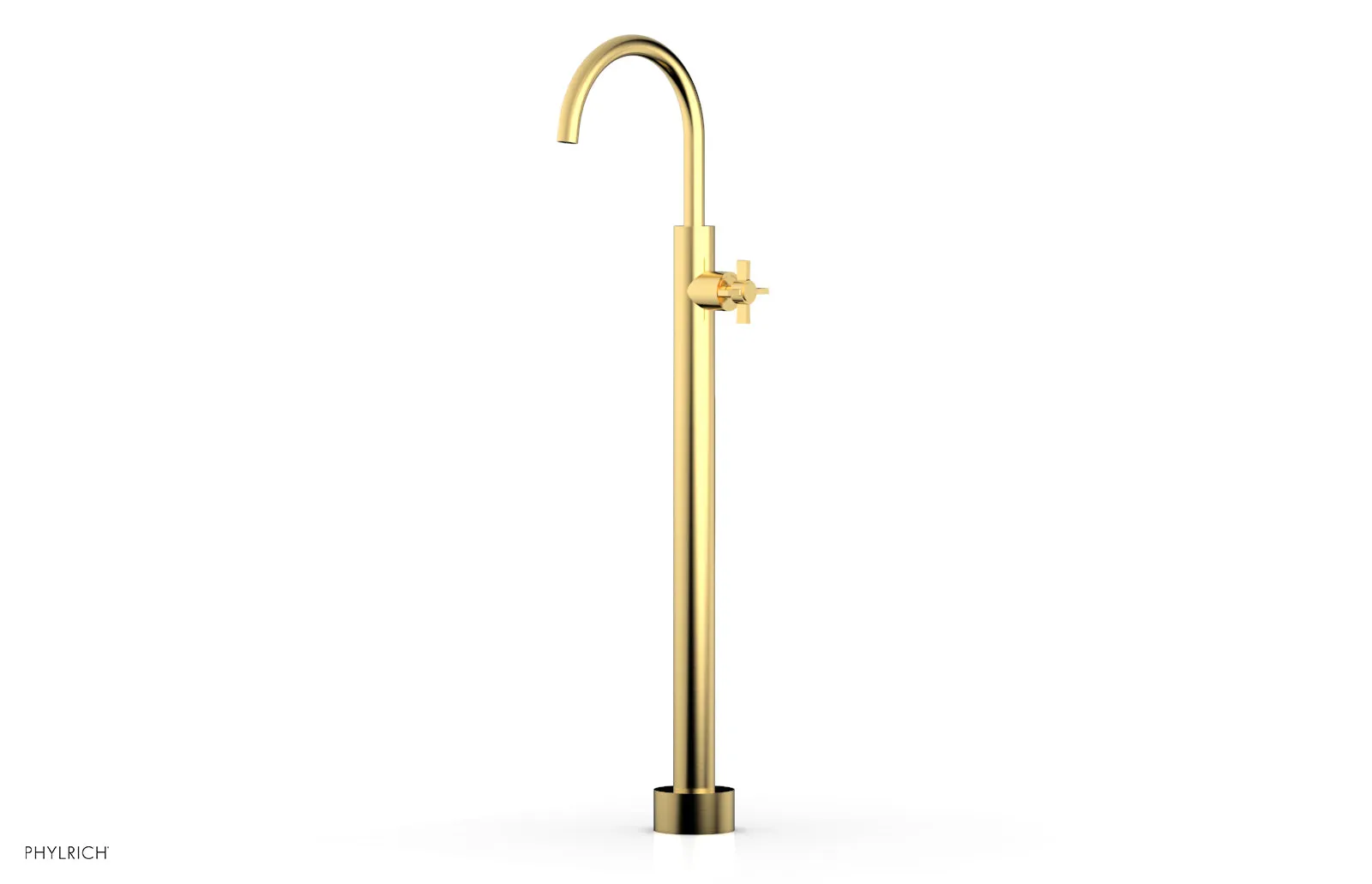 BASIC Tall Floor Mount Tub Filler - Cross Handle D132-44-02
