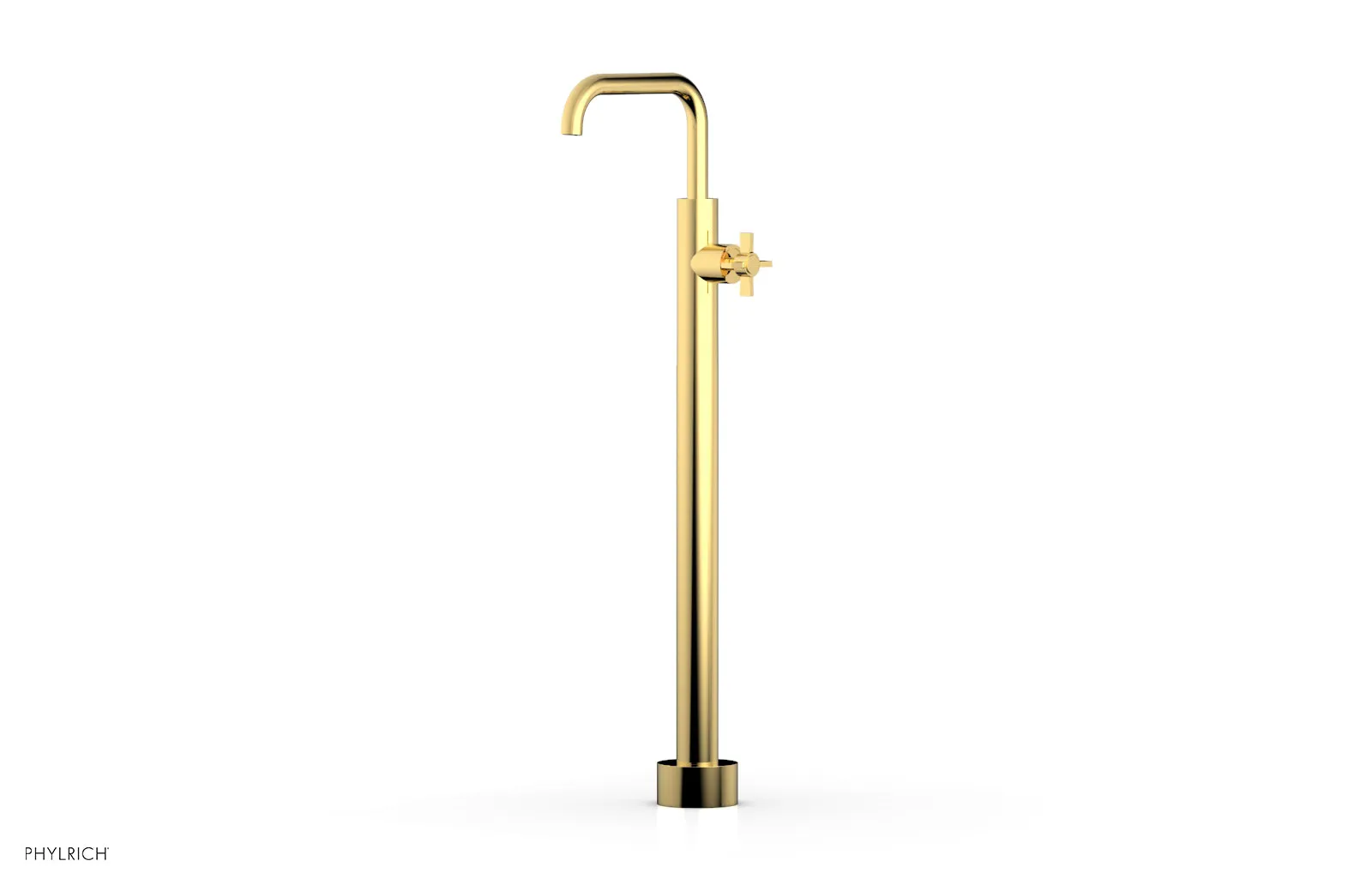 BASIC Tall Floor Mount Tub Filler - Cross Handle D132-45-02