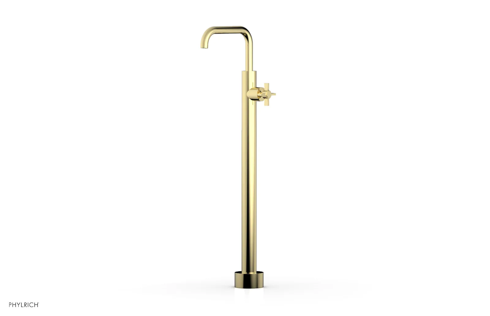 BASIC Tall Floor Mount Tub Filler - Cross Handle D132-45-02