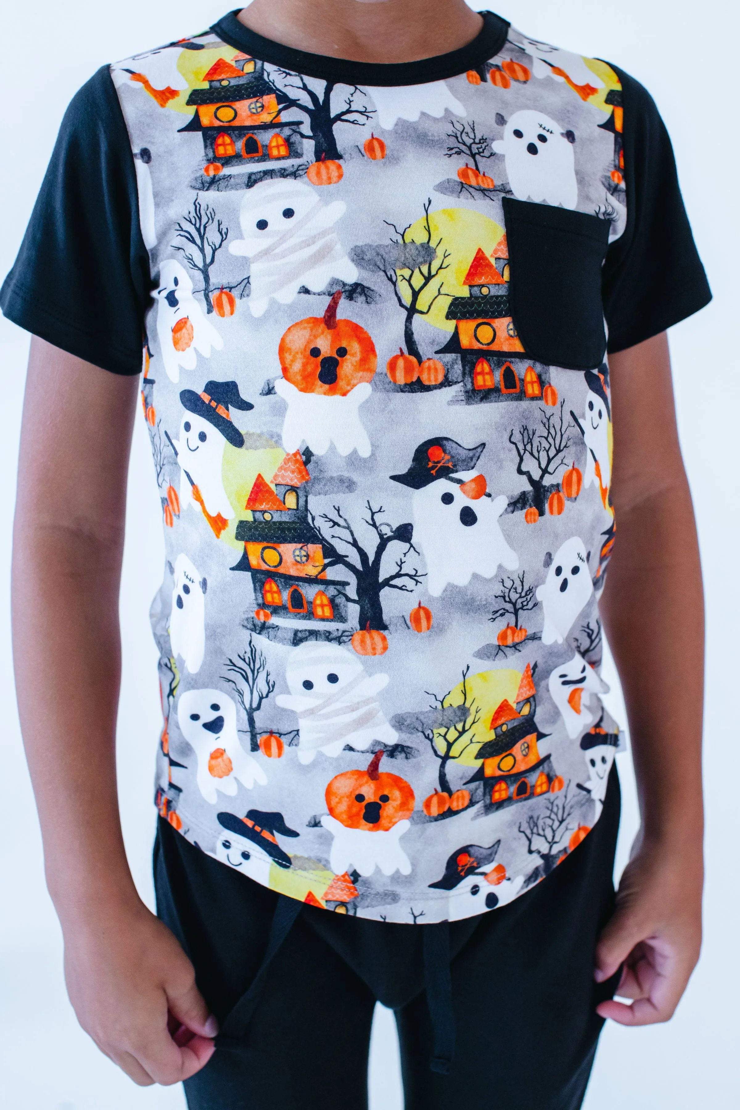 Birdie Bean Freddy Costume Ghosts Halloween Pocket T-Shirt