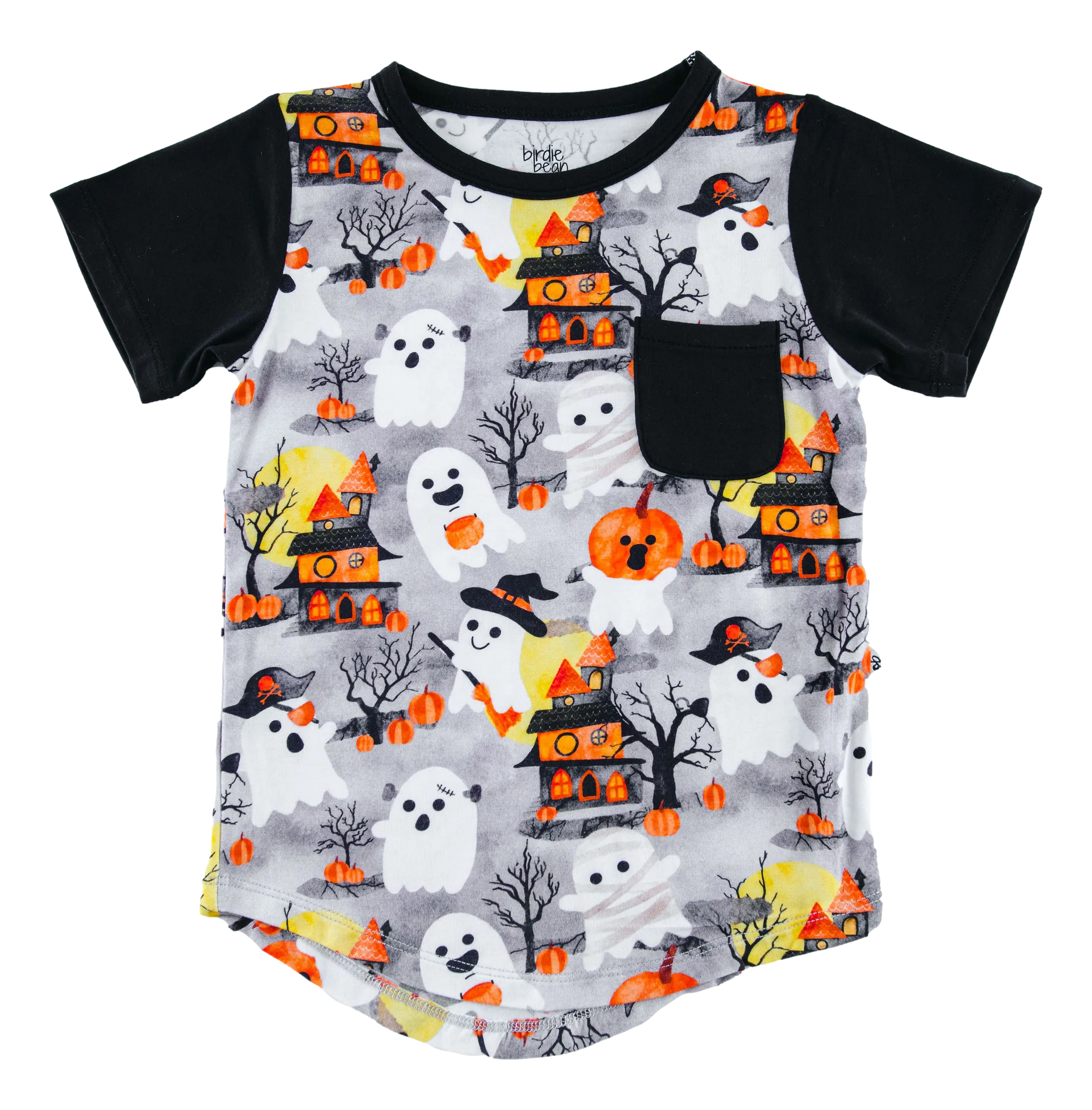 Birdie Bean Freddy Costume Ghosts Halloween Pocket T-Shirt