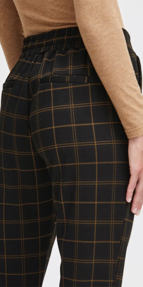 B.Young Plaid Ponte Pants