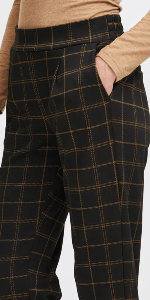 B.Young Plaid Ponte Pants