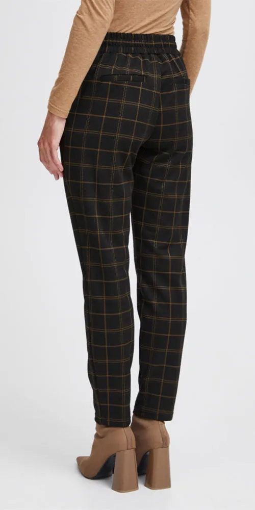 B.Young Plaid Ponte Pants