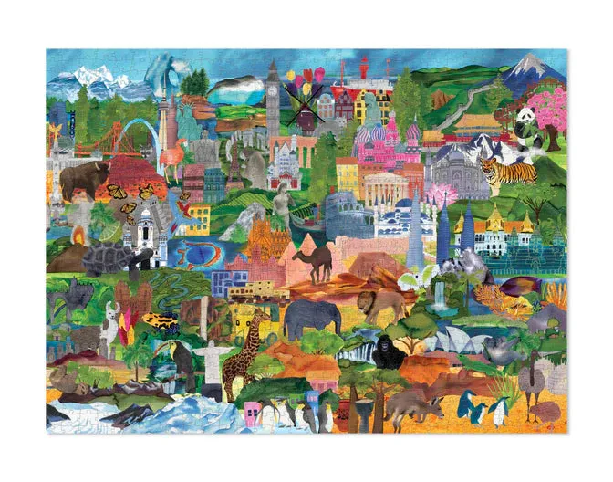 Crocodile Creek - Puzzle 1000pcs - World Collage
