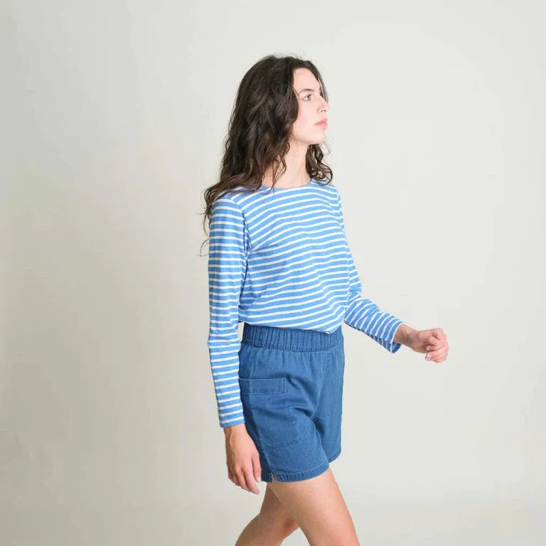 Daria Pull On Shorts in Denim
