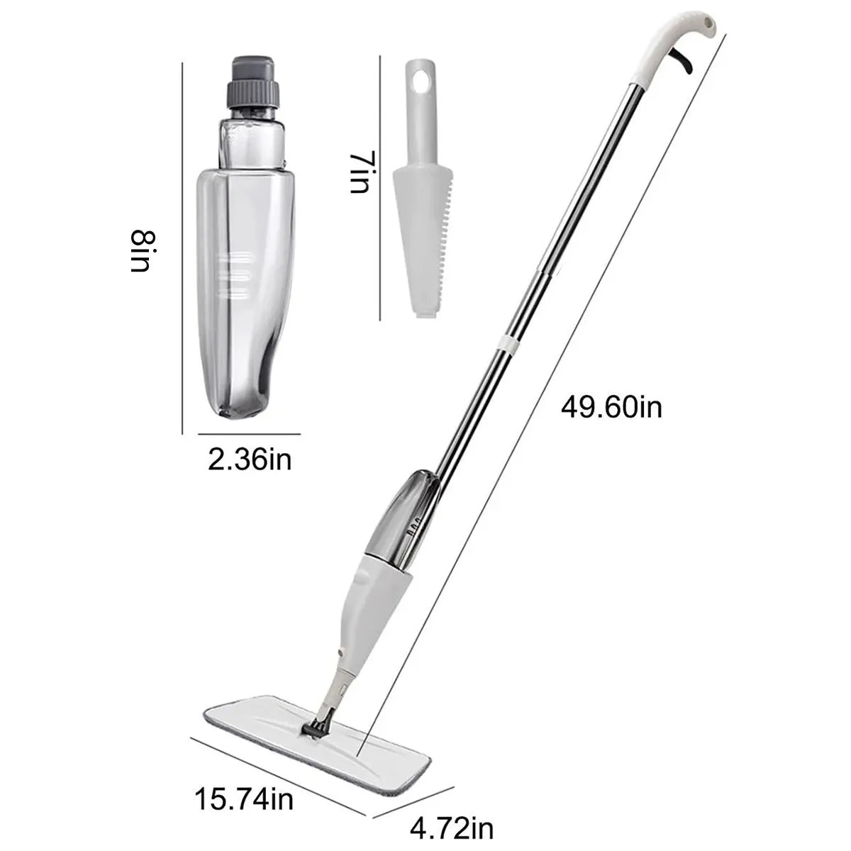 Floor Cleaning Wet Dry Microfiber Spray Mop with 2 Washable Pads Bn-link