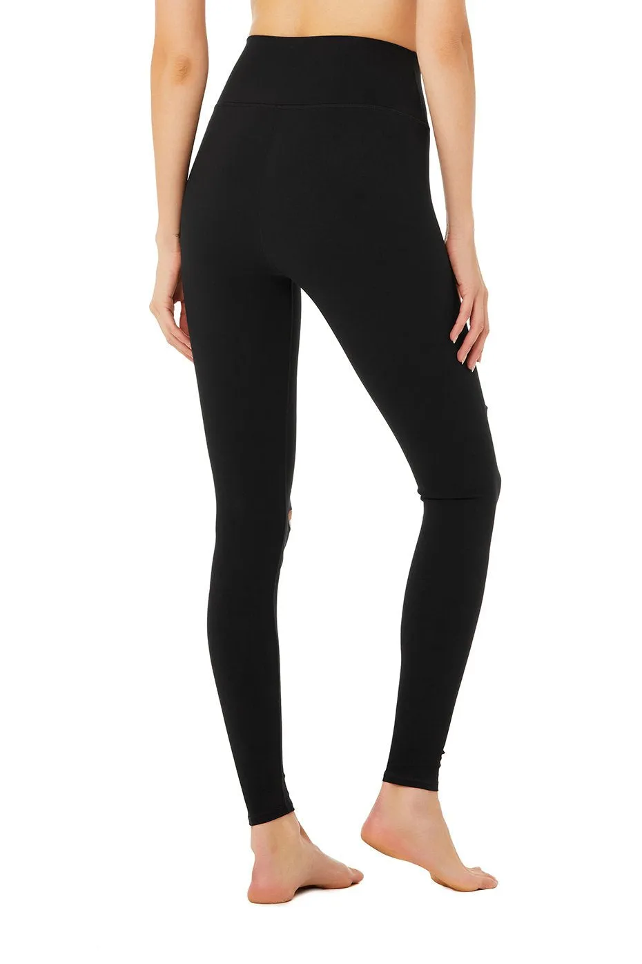 High-Waist Ripped Warrior Legging - Black