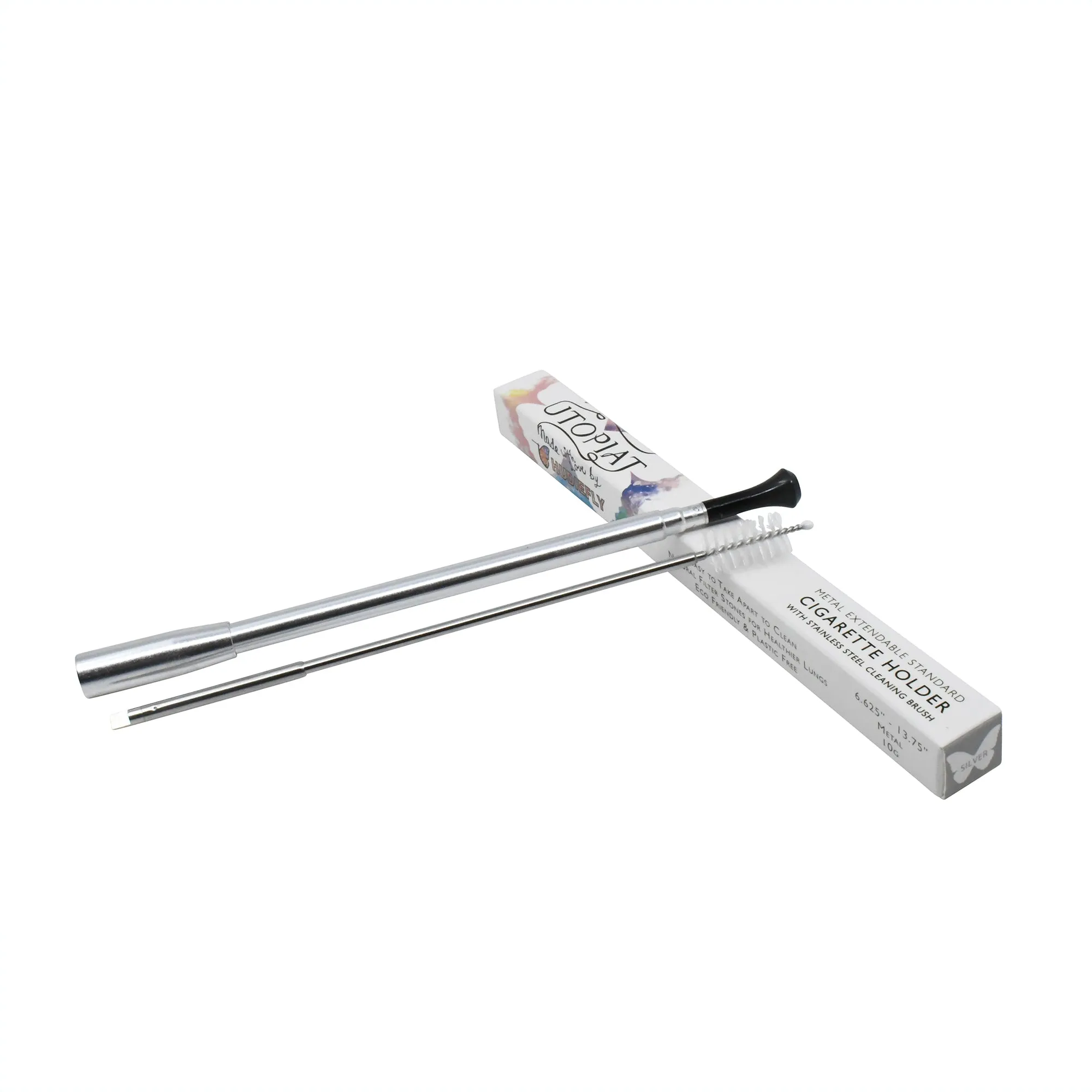 Holly Smoke-The Breakfast at Tiffany’s Inspired Functional Eco Metal Telescopic Cigarette Holder for Super slim Cigarettes