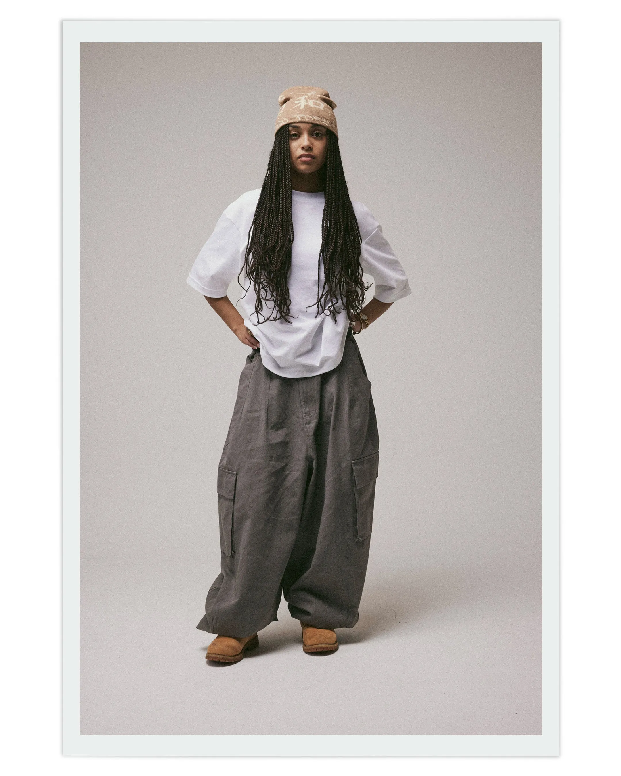 Ichigo Ichie Balloon Pants Washed Brown
