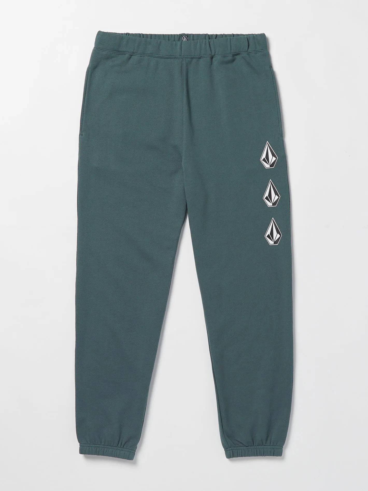 Iconic Stone Elastic Waist Fleece Pants - Dark Slate