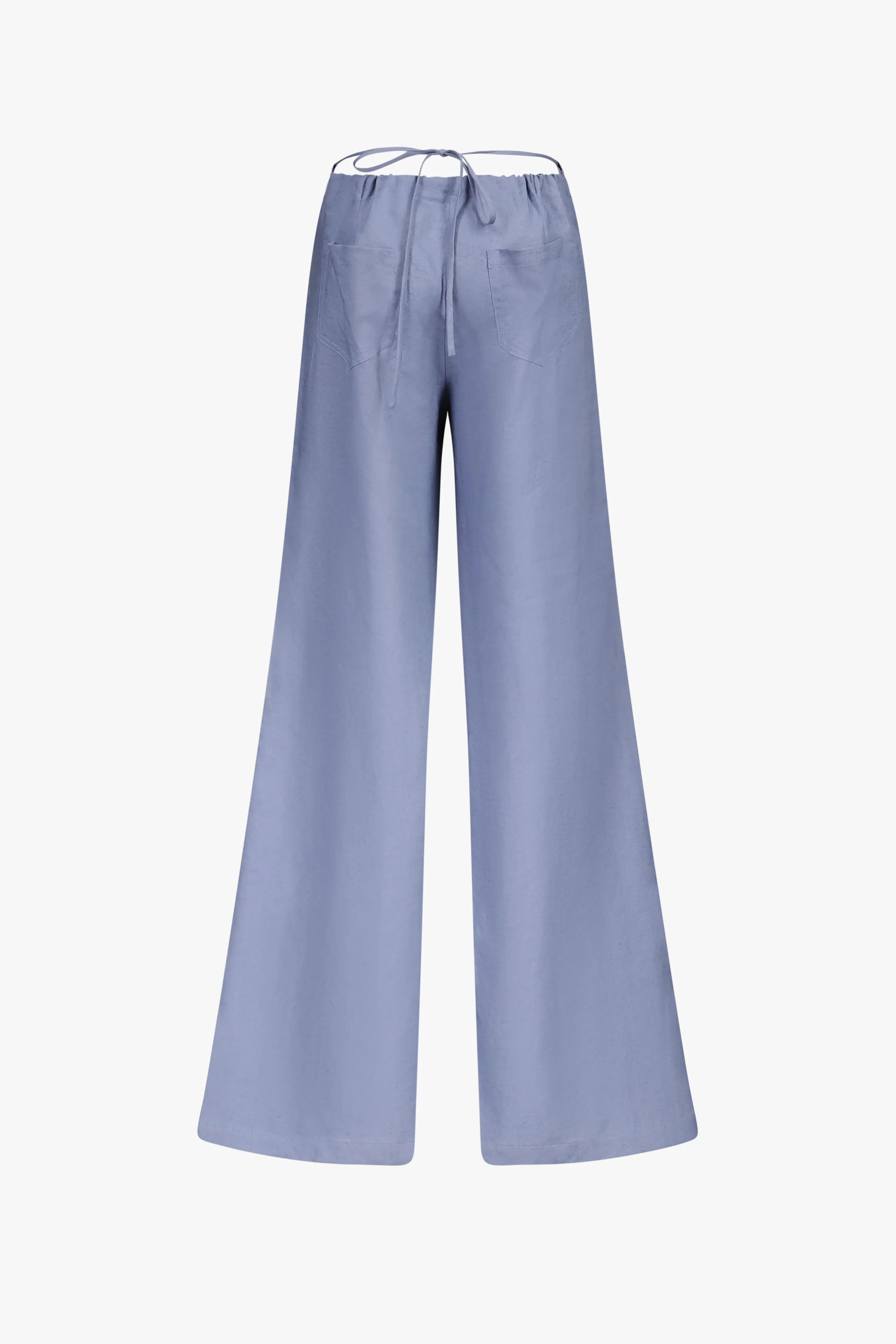 Indigo Wide Leg Drawstring Pants