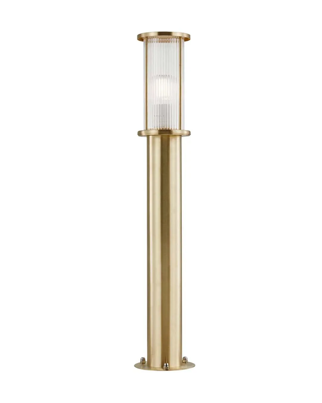 Linton Reed Glass Natural Brass Bollard