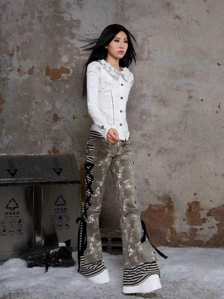 Low waist straight heavy pants【s0000010493】