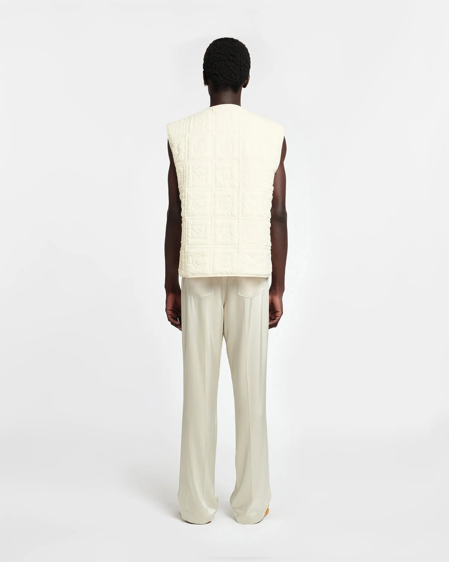 Macen - Satin Pants - Porcelain