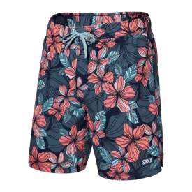 Oh Buoy Stretch Volley Swim Shorts 7"- Deep Jungle Maritime