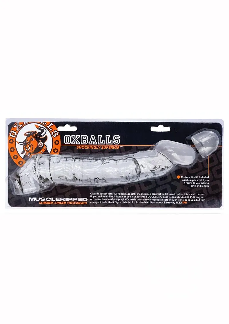 Oxballs Muscle Ripped Cocksheath Extender - clear