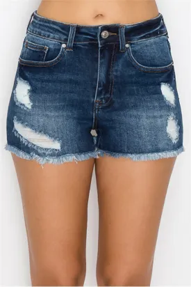 Play in the Sand Distressed Medium Denim Shorts *Online & In Store*