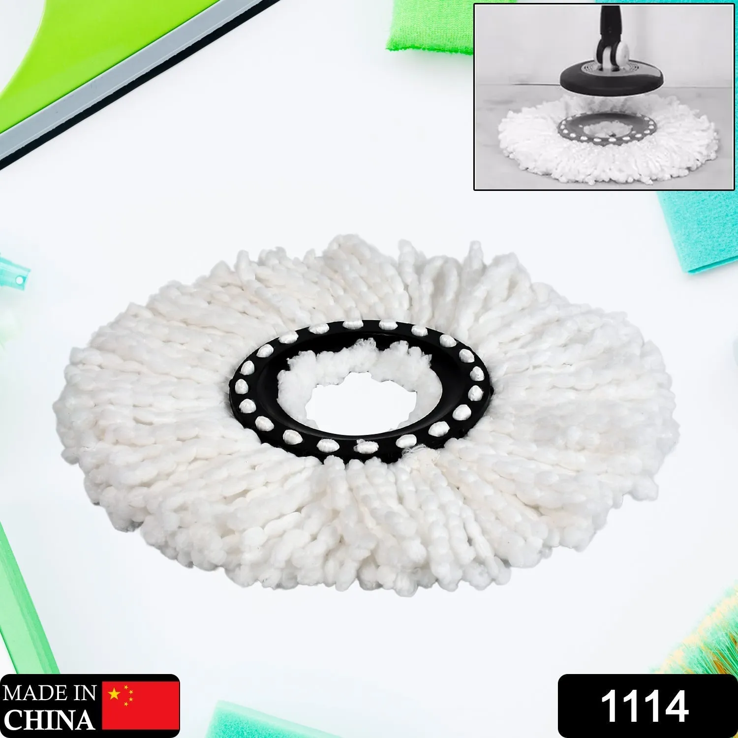 Polyester Mop Head Refill Easy to Replace & Easy To use Premium Refill For All Type Mop Use
