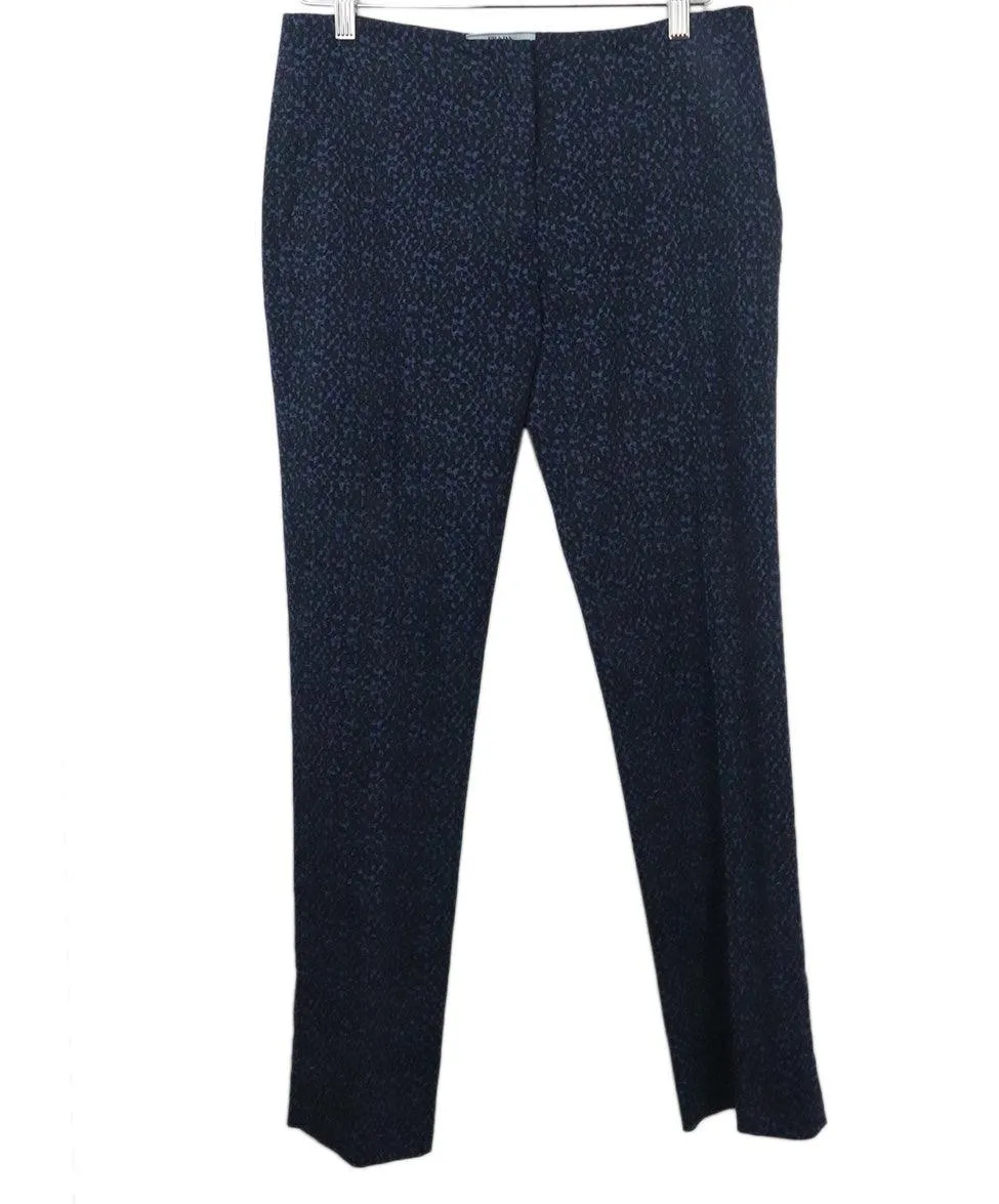 Prada Black & Blue Print Pants sz 4