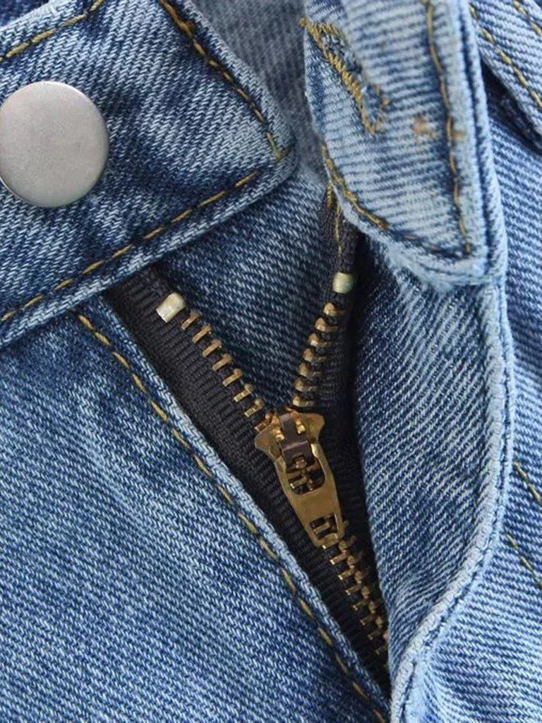 Rolled Hem Denim Shorts