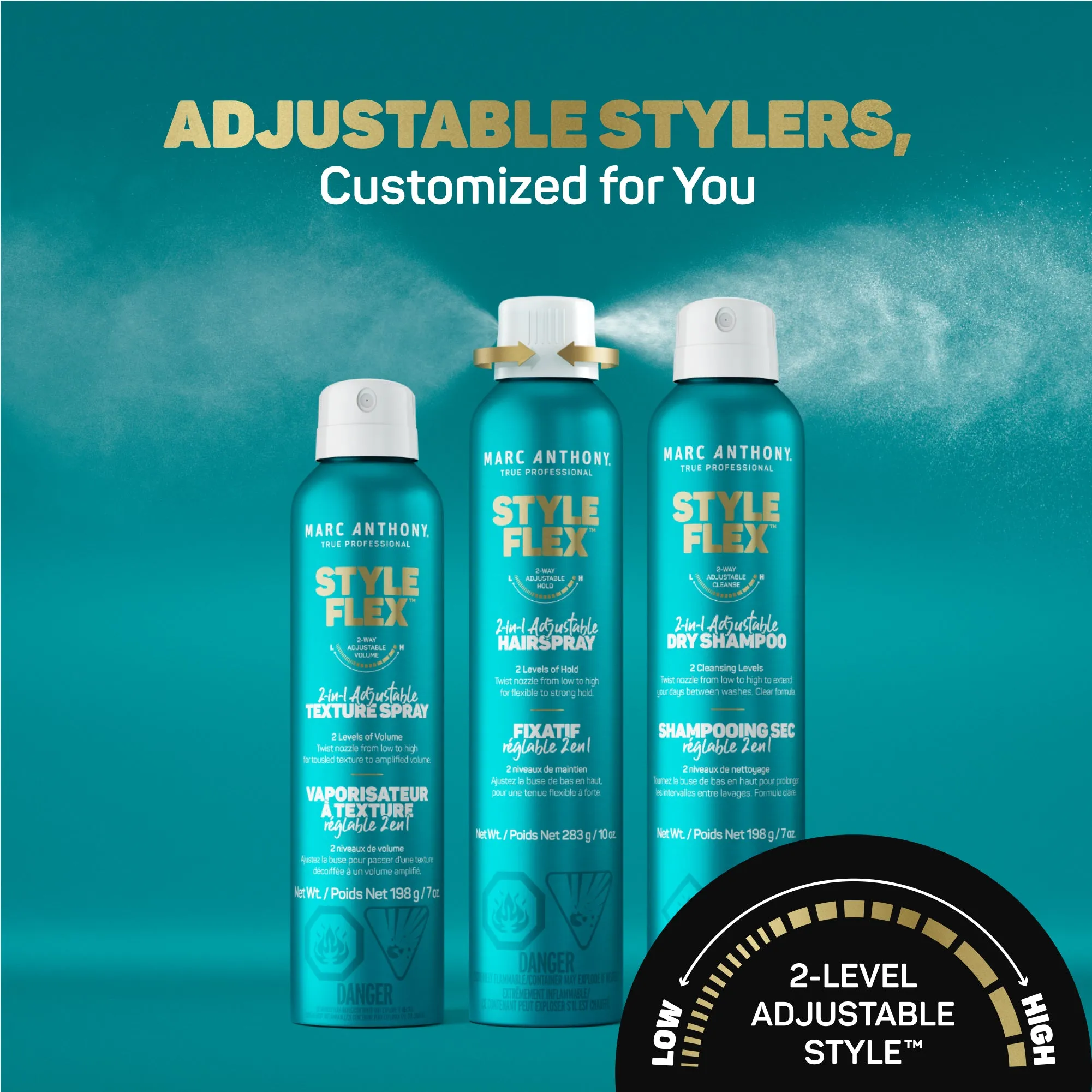 Style Flex™ <br> 2-In-1 Adjustable Dry Shampoo