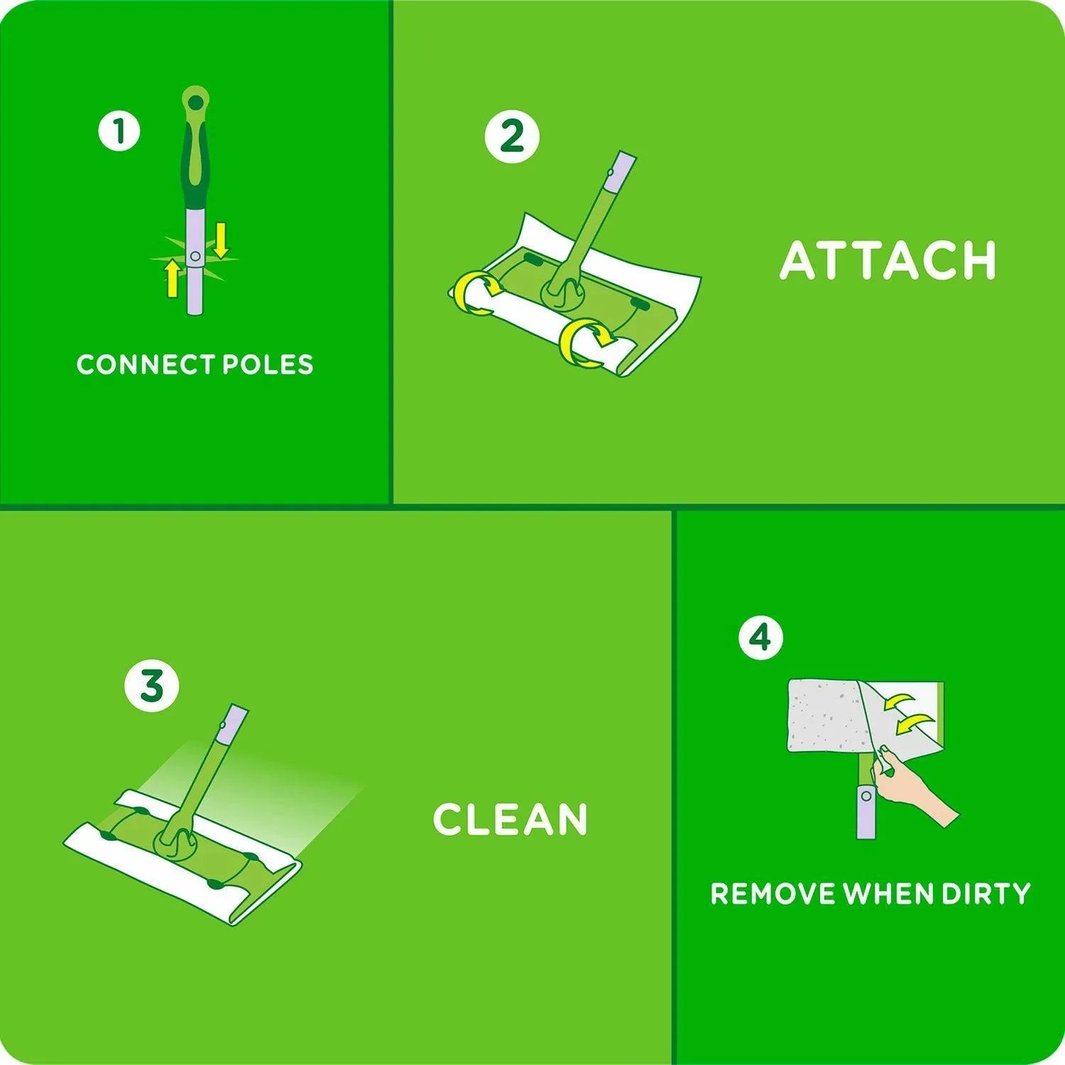 Swiffer Sweeper Dry   Wet Sweeping Kit - 1 Sweeper   14 Dry Cloths   6 Wet Cloths