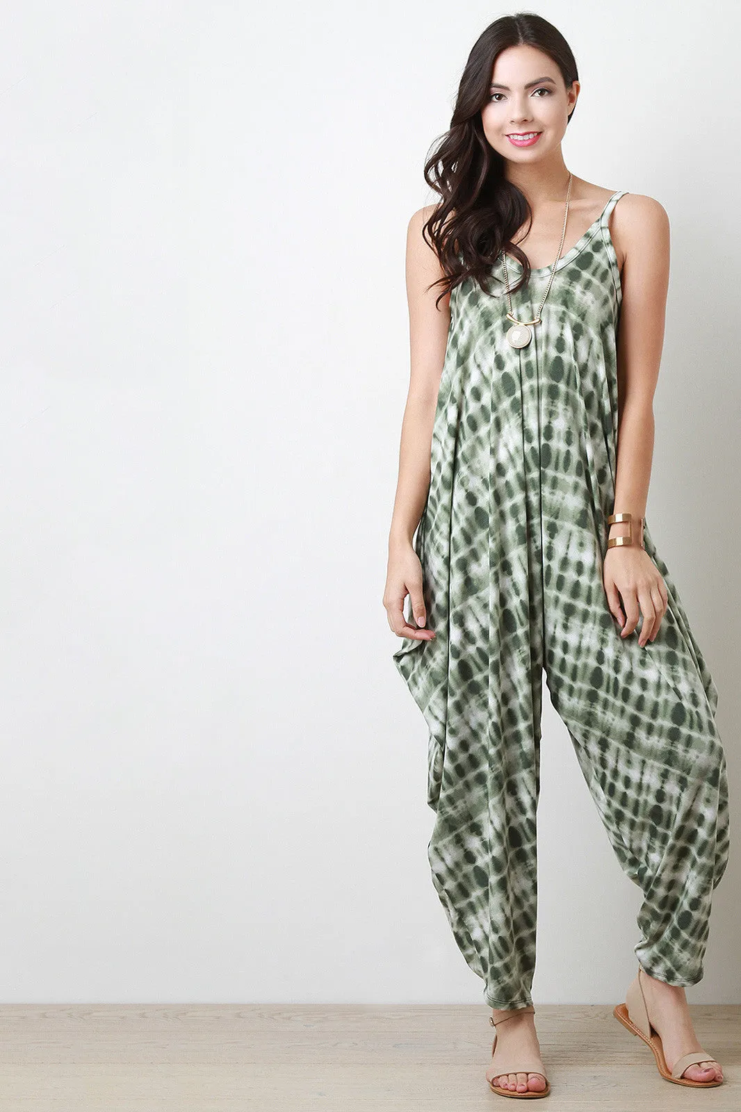 Tie Dye Harem Jumpsuit
