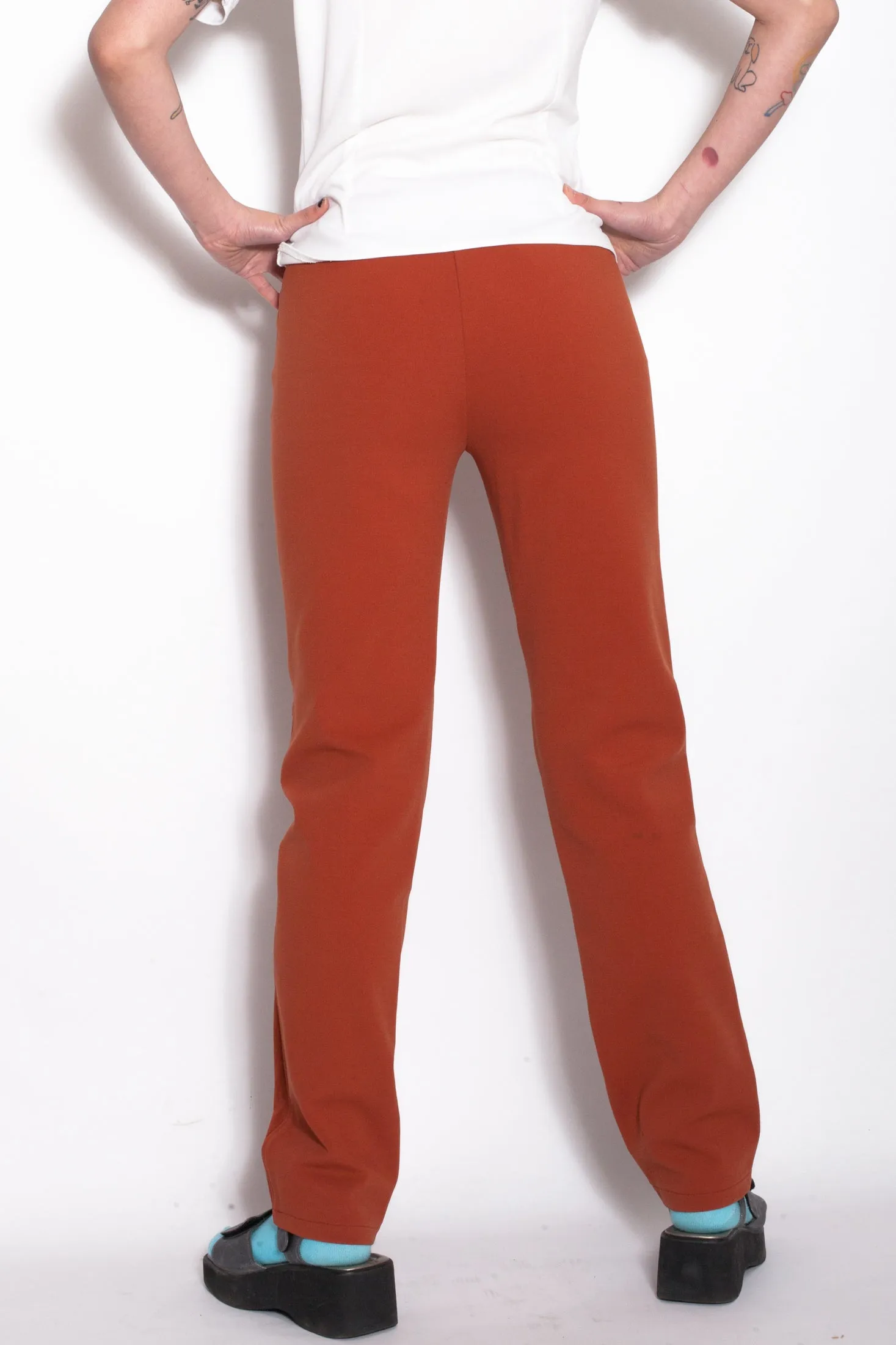 Vintage 70s High Waist Suede Leather Trousers