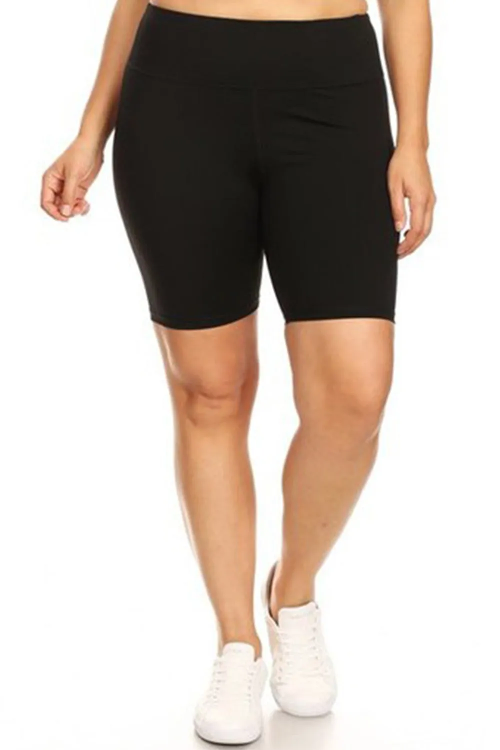 Womens Plus Active Yoga High Rise Matte Workout Running Biker Shorts