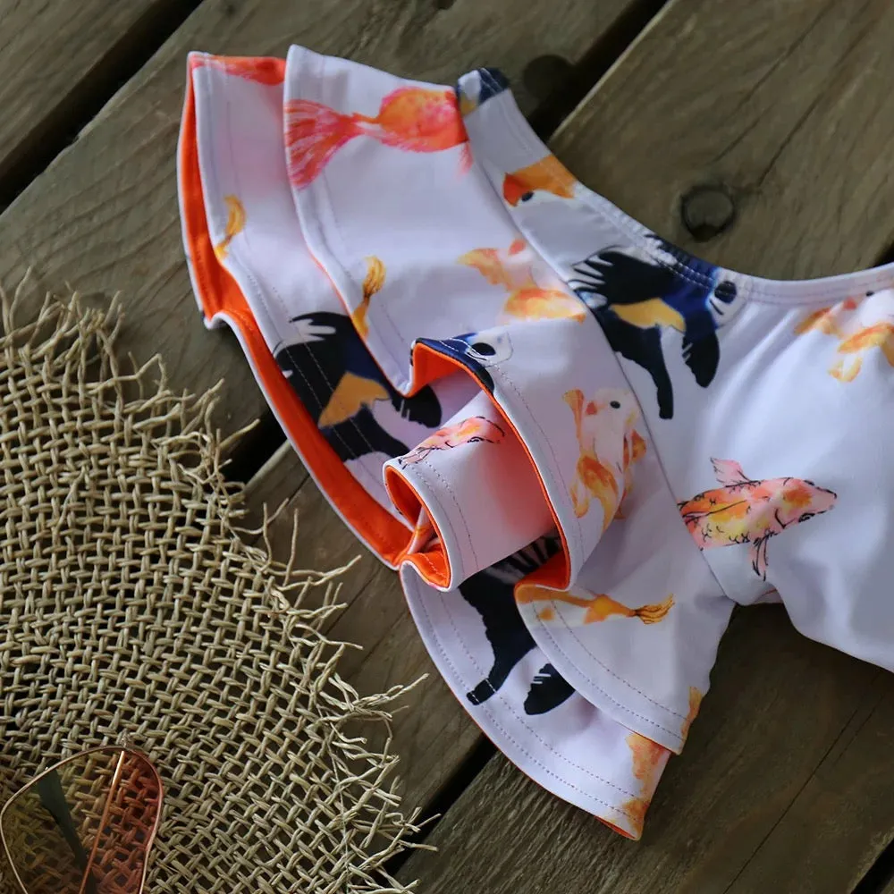 Yin-Joy 2 Piece Ruffle Swimsuit