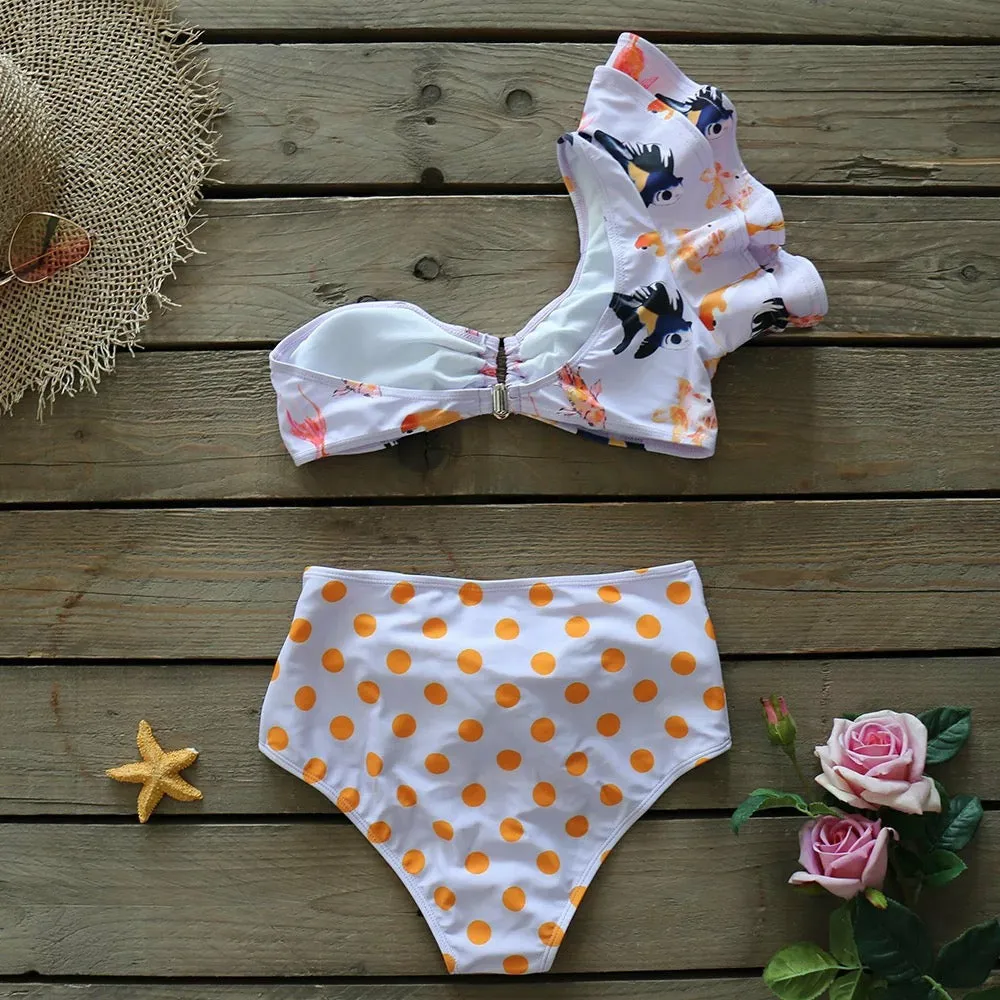 Yin-Joy 2 Piece Ruffle Swimsuit